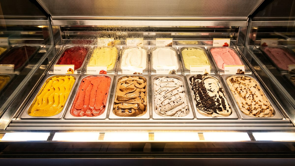 End with the gelato bar